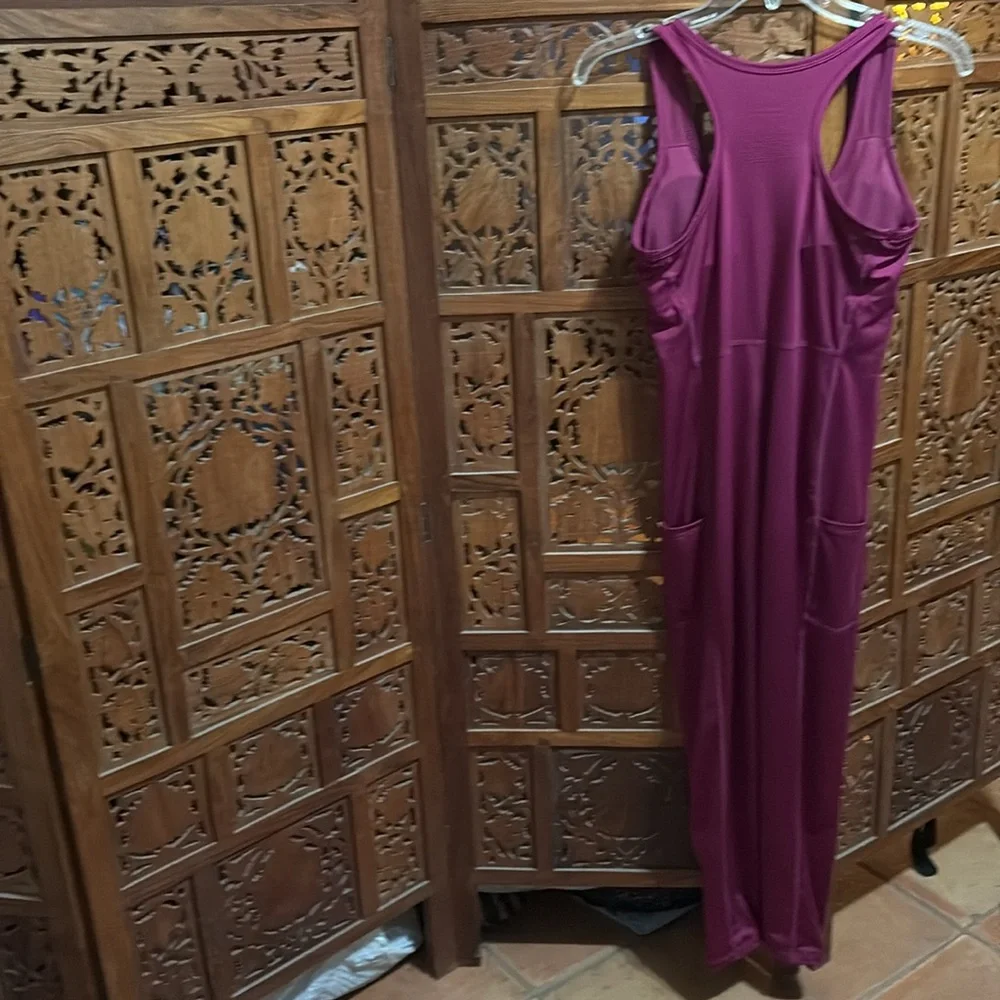 J. Dow Fitness Jumpsuit with Chest Support Cups and Side Pockets - Picture 3 of 5